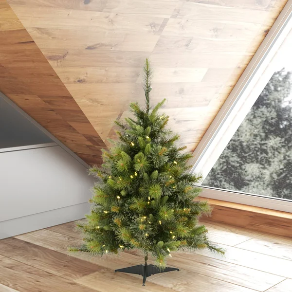 Vickerman 3& x 29x22 Cashmere Pine Tree with 100 Warm White LED Lights