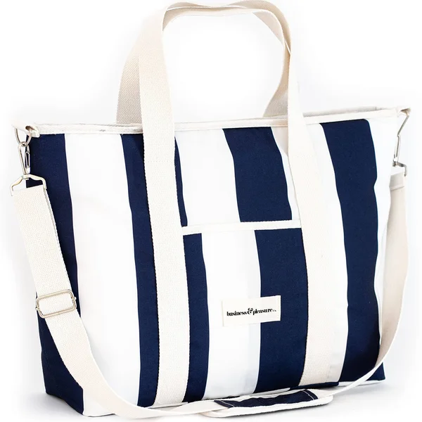 Business & Pleasure Co. Cooler Tote Bag - Insulated Beach Cooler Bag - Carry Beach Day Essentials in Style - 30 Can or 4 Bea