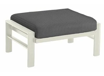 Kenzo Ottoman with Cushion Tropitone Frame Color: Parchment, Cushion Color: Rincon