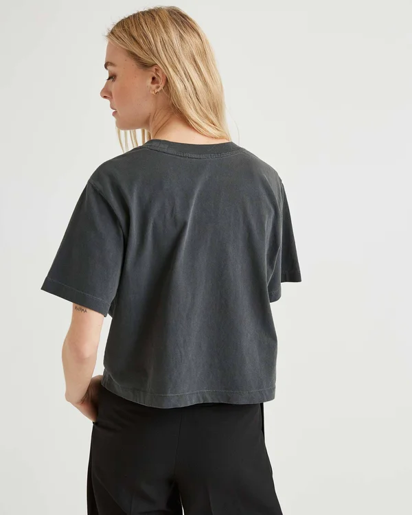 Richer Poorer Women's Relaxed Crop Tee - White