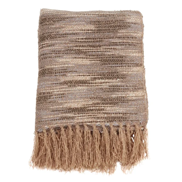 Saro Lifestyle Chindi Throw Blanket in Natural