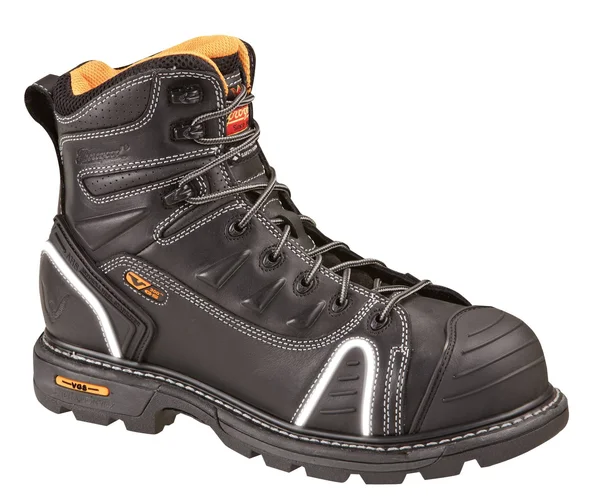 Thorogood Men's 6 inch Lace - to - Toe Composite Toe Work Boots Black, 7D