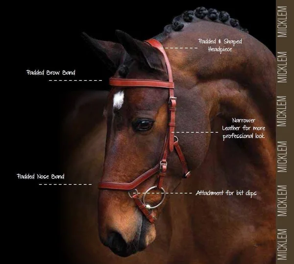 Rambo Micklem Diamante Competition Bridle - Black