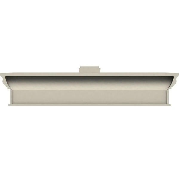 Ekena Millwork CRH12X108KA 108x22 Bottom Width x 116 1/2x22 Top Width x 12x22H x 1 1/4x22P Craftsman Crosshead w/ Deco Keystone