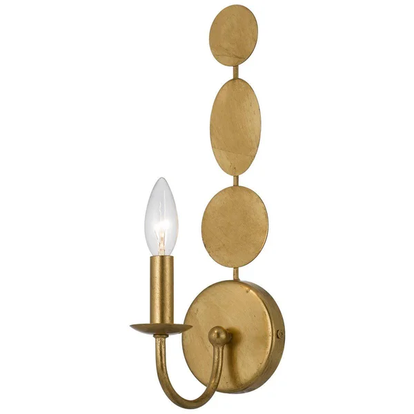 Crystorama 541-SA Layla 1 Light Antique Silver Sconce