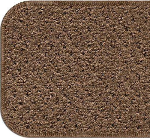 House, Home and More Set of 15 Skid-Resistant Carpet Stair Treads - Toffee Brown - 10 in. x 23.5 in.