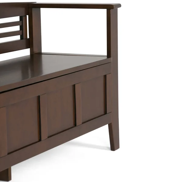 Wyndenhall Chandler Solid Wood 48 inch Wide Rustic Entryway Storage Bench - 48&& x 17&& x 25.2 - 48&& x 17&& x 25.2 - Farmhouse