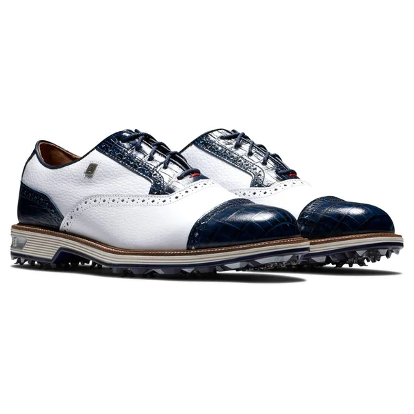 FootJoy Men's Premiere Series-Tarlow Golf Shoe - White/Navy, 11.5 Wide