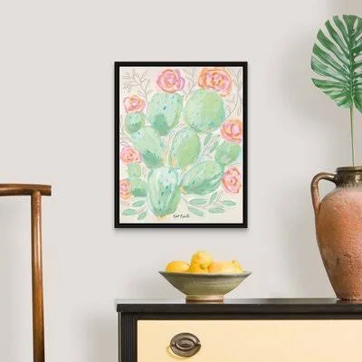 Life Can Be Prickly Bloom Anyway by Kait Roberts - Painting Print on Canvas Union Rustic Format: Black Framed, Size: 22x22 H x 1