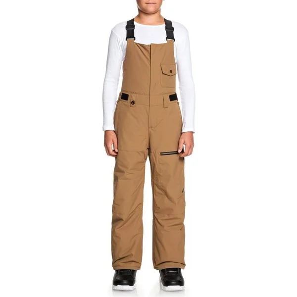 Quiksilver Youth Utility Snow Bib Pants - M - Black