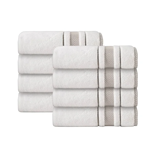 Enchante Home Enchasoft Turkish Cotton 8-Pc. Hand Towel Set - Cream