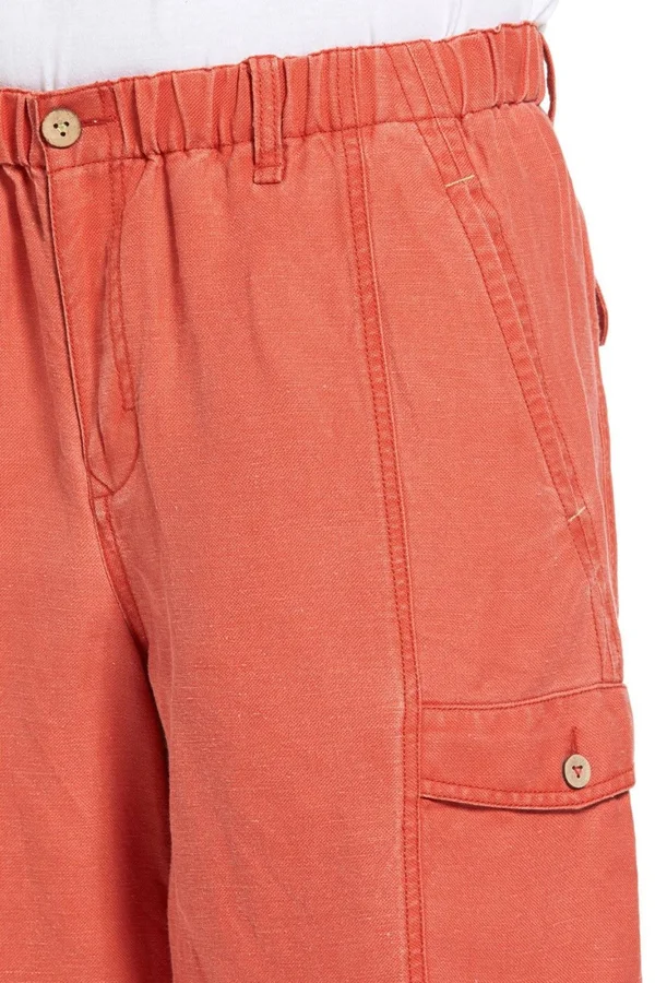 Tommy Bahama Linen The Dream Cargo Shorts - Mens, S, Lentil