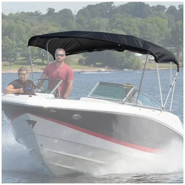 Taylor Made Hot Shot Bimini BoaTop, 8&L x 42x22H x 85x22-90x22W, Black