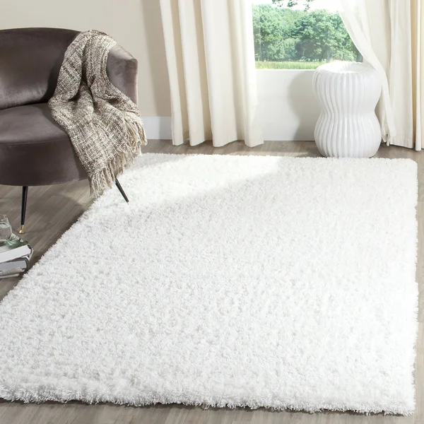 Safavieh Indie Shag SGI320C White 8& x 10& Area Rug