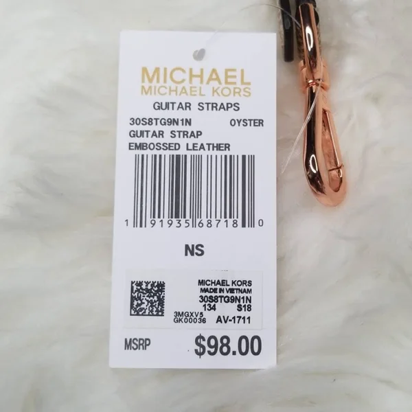 Michael Kors Snake-Embossed Leather Shoulder Strap