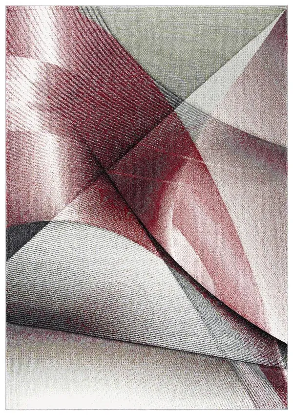 Safavieh Hollywood Rug Collection HLW715Q - Grey, Red - 2&-3x22 x 8&