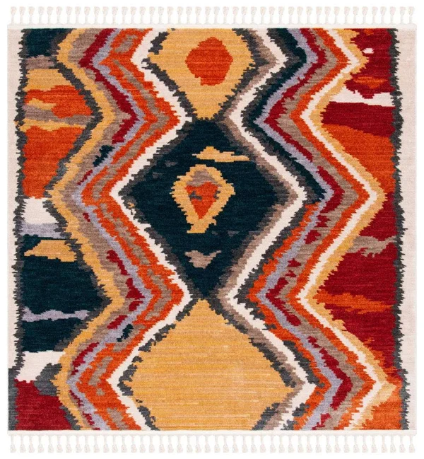 Safavieh Farmhouse 803 Area Rug - Yellow, Red, 5&0x22 x 7&3x22 Rectangle