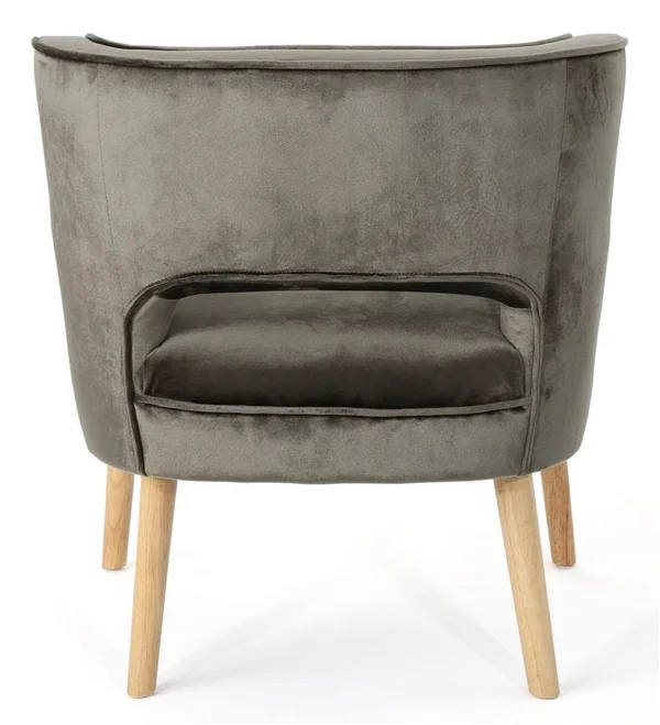Noble House Mariposa Mid-Century Accent Chair in Gray - ShopLadder