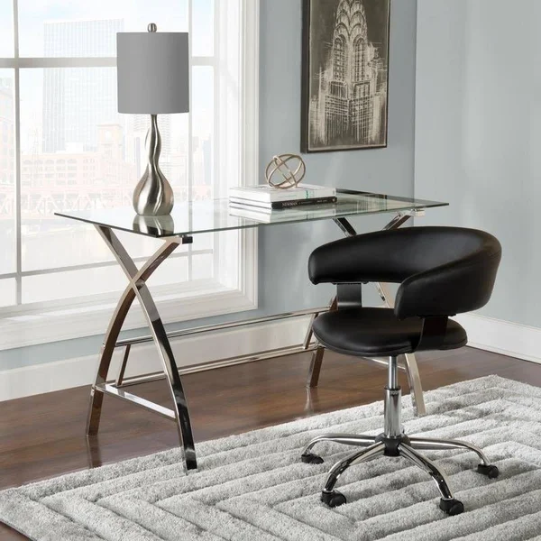 Powell Ivana Desk Chair (Black GAS Lift Desk Chair)