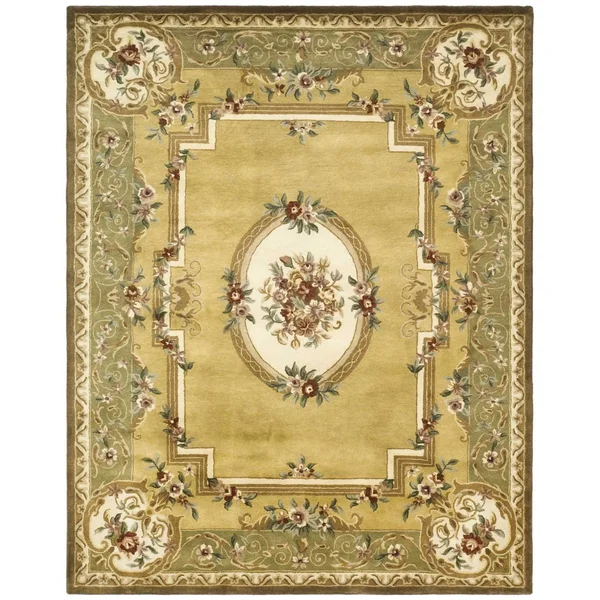 Safavieh 8&-3x22 x 11& Classic CL280A Light Gold - Green Rug