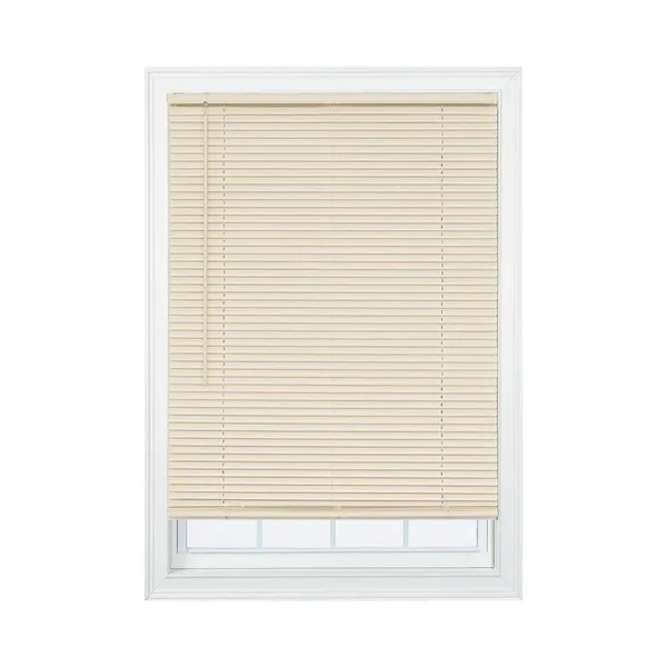 Cordless 1 inch Duplex Room Darkening Mini Blind - 49 in. W x 64 in. L - Ivory, Multiple Sizes, Size: 49 inch W x 64 inch Large