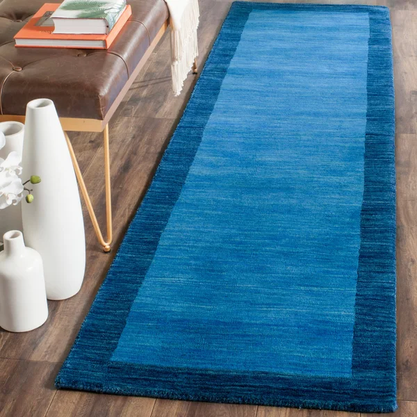 Safavieh Himalaya HIM580A 2&3x22 x 8&0x22 Runner Light Blue, Dark Blue Area Rug