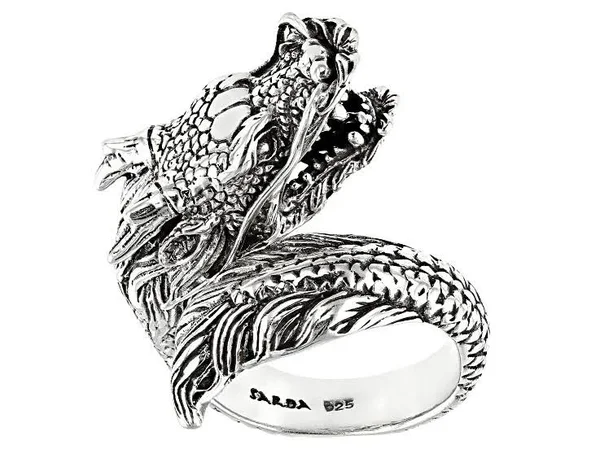 Sterling Silver Dragon Ring