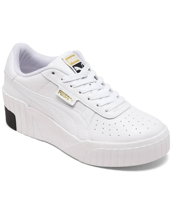 Puma Cali Wedge Women's Sneakers, White/Black, 5.5