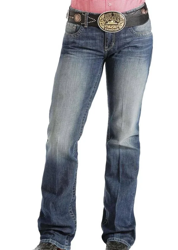Cinch Womens ADA Mid Rise Jeans Stonewash 13 Regular