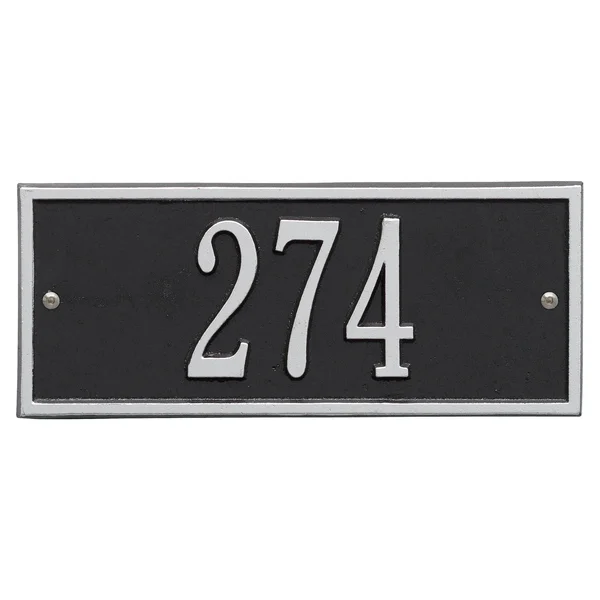 Whitehall Hartford - Mini Wall - One Line Address Plaque ( Red/Gold)