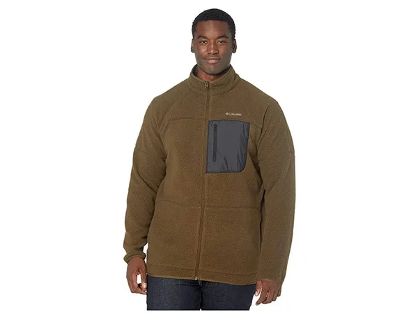 Columbia Men's Rugged Ridge Sherpa Fleece Jacket - 2x - Olive Green/Black