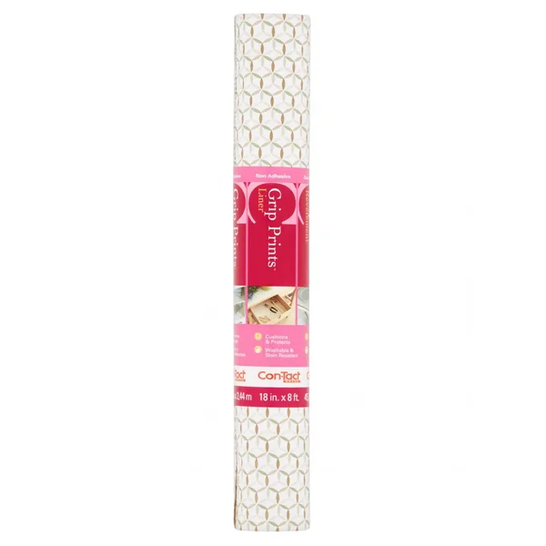 Con-Tact Brand Prints Non-Adhesive Grip Shelf Liner - 18x22 x8&