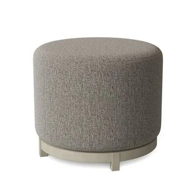 Shannon 22x22 Round Cocktail Ottoman Fairfield Chair Body Fabric: 9508 Smoke - Leg Color: Tobacco