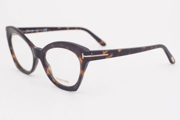 Tom Ford FT5456 Cat Eyeglasses, 52-19-140, 052 - Shiny Dark Havana, Shiny Rose Gold T Logo