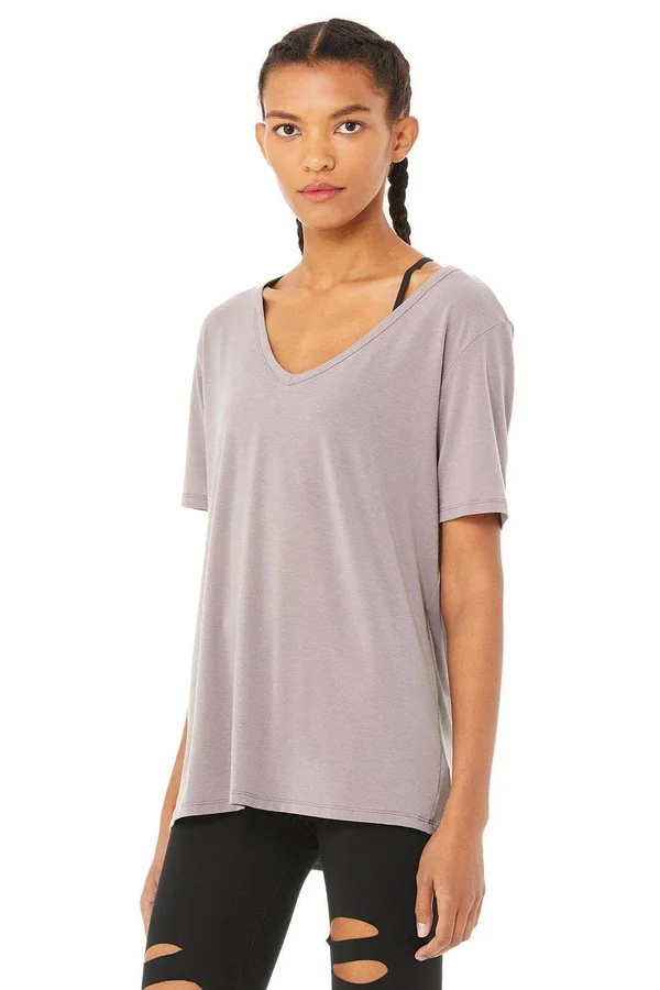 Motion Short Sleeve Top in Lavender Smoke, Size: Small, Alo Yoga