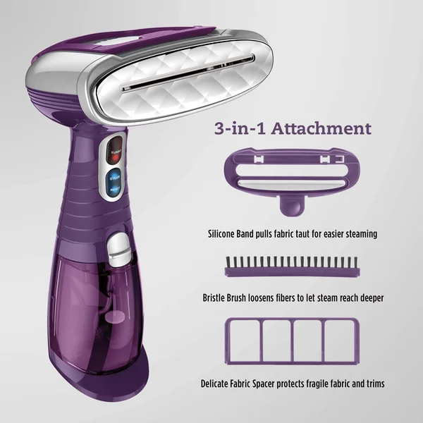 Conair Turbo Extreme Steam Hand Held Fabric Steamer, Purple, Plum