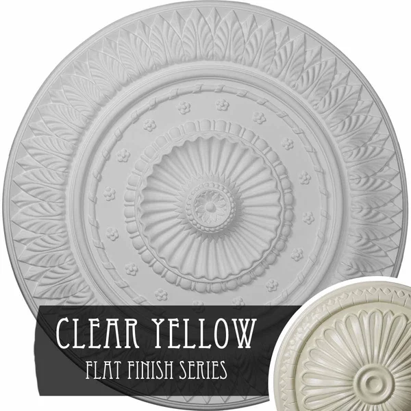 26 5/8x22OD x 2 1/4x22P Christopher Ceiling Medallion - Hand-Painted Clear Yellow