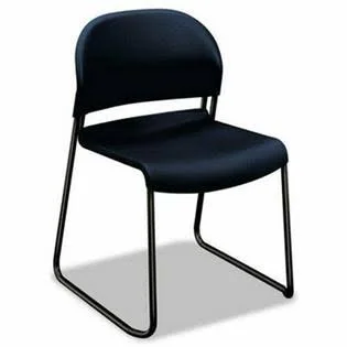 HON GuestStacker Chair - Blue with Black Finish Legs, 4 Chairs (HON4031RET)