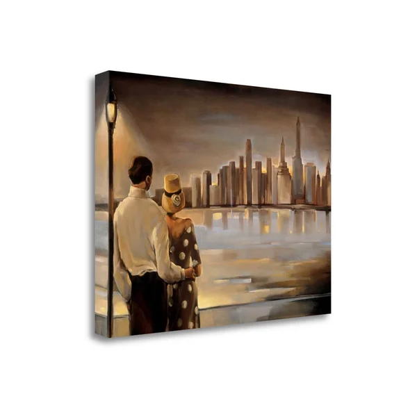 Tangletown Fine Art 'Reflections IV' Print on Wrapped Canvas, Beige