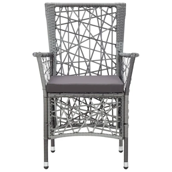 vidaXL Outdoor Chairs 2 Pcs with Cushions Poly Rattan White - 45999