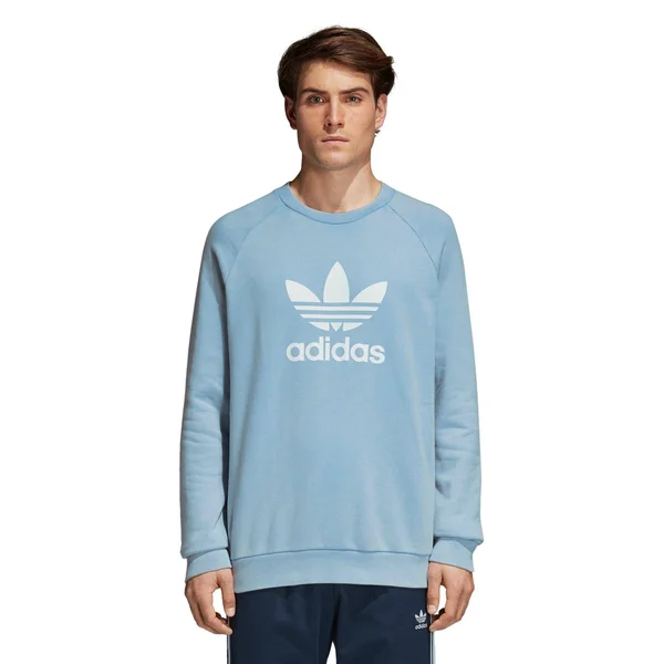 Adidas Originals Men's Trefoil Crew Sweatshirt - Blue, Size: XL