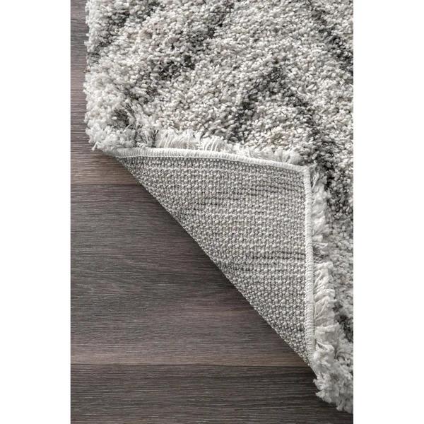 nuLOOM Willette Diamond Shaggy Area Rug, Size: 9& x 12&
