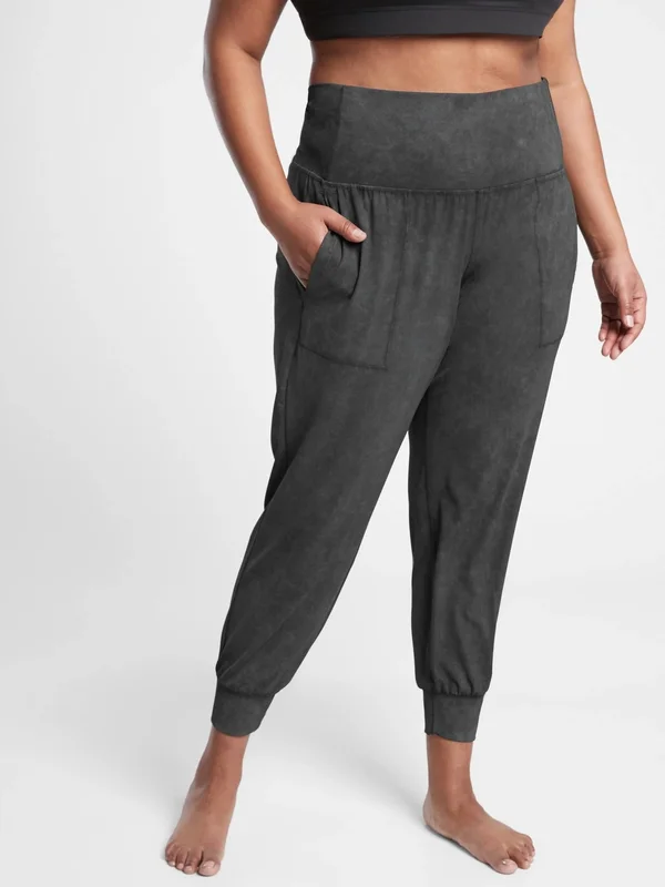 Athleta Women's Salutation Garment Dye Jogger Black Size XL