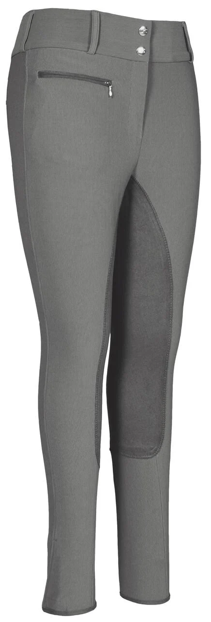 TuffRider Ladies Ribb Lowrise Wide Waistband Full Seat Breeches - 28 - Black