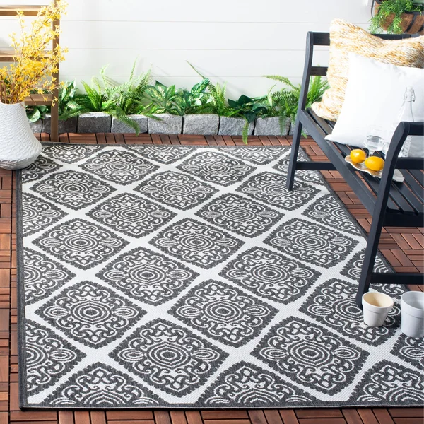 Safavieh 5&-3x22 x 7&-6x22 Beach House BHS139U Creme Brown Rug