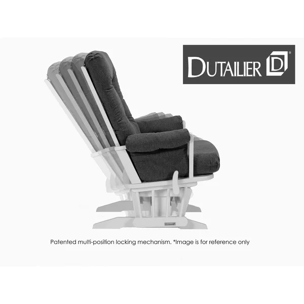Dutailier 2-Post Multiposition Glider & Nursing Ottoman Set - Dark Grey