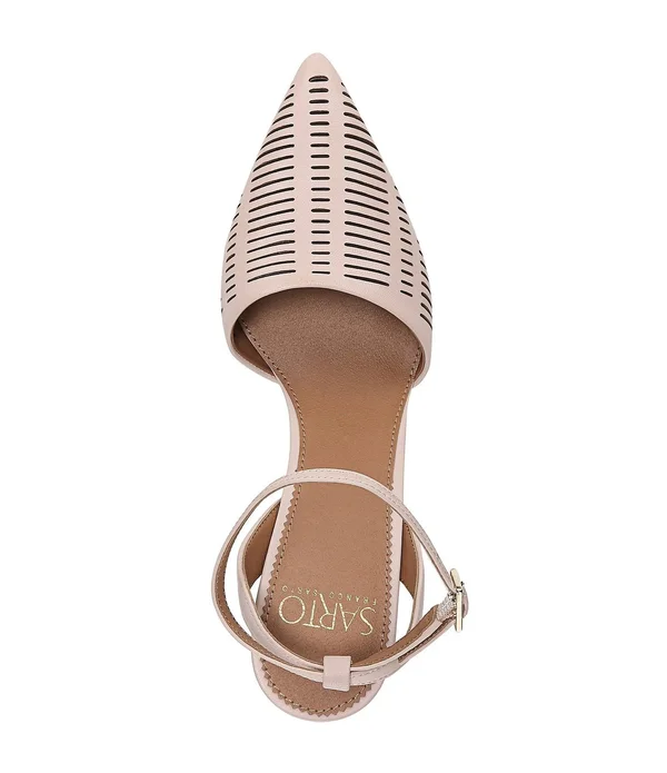 Sarto by Franco Sarto Women's Starla Ankle Strap Heel - Size: 5.5, Blush Nappa Leather