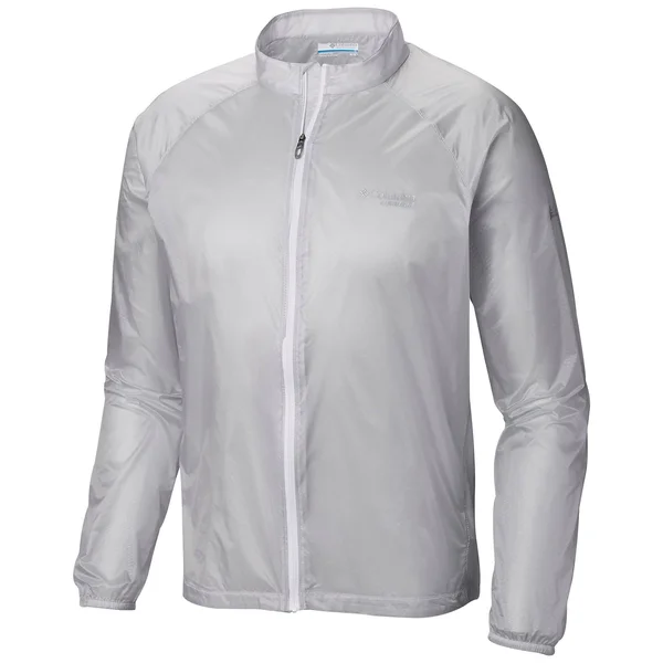 Columbia F.K.T. Wind Jacket XL - Cool Grey Embossed Print, White Zip