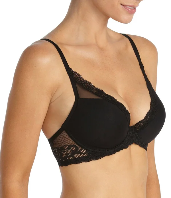 Natori Feathers Contour Plunge Bra, Size 36DDD - Cameo Rose