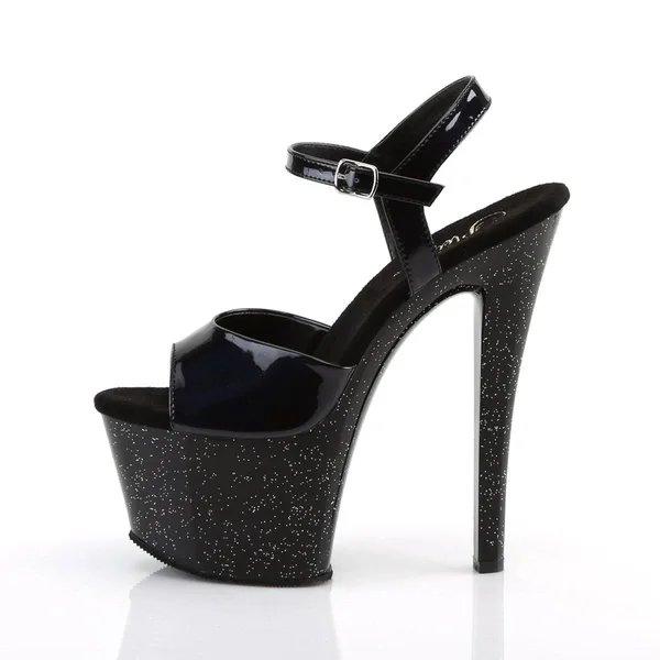 Pleaser - SKY-309HG 7, Gold Hologram/Black